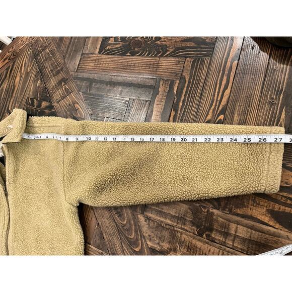 The Great Outdoors Faux Sheering Sherpa Cropped Jacket Women Large Neutral Twee - Picture 7 of 8